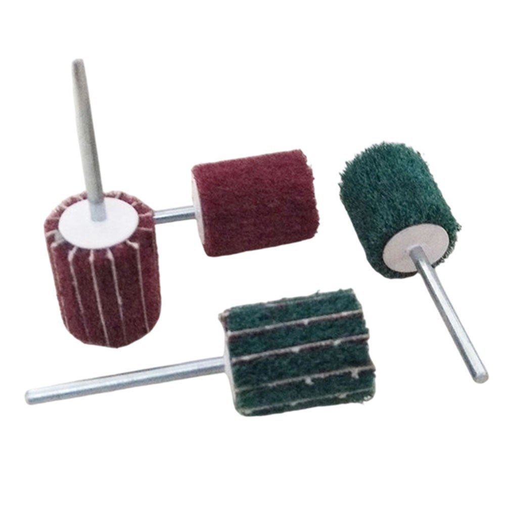 Nonwoven Grinding Head Polishing Wheel Set 4 Pieces for Metal Wood and Plastic