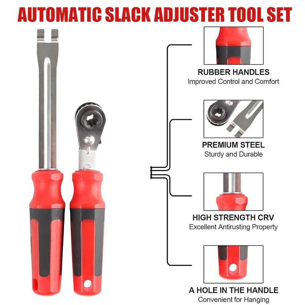 Slack Adjuster Tool Set – 5/16′ Double Square Reversible Ratcheting Wrench US