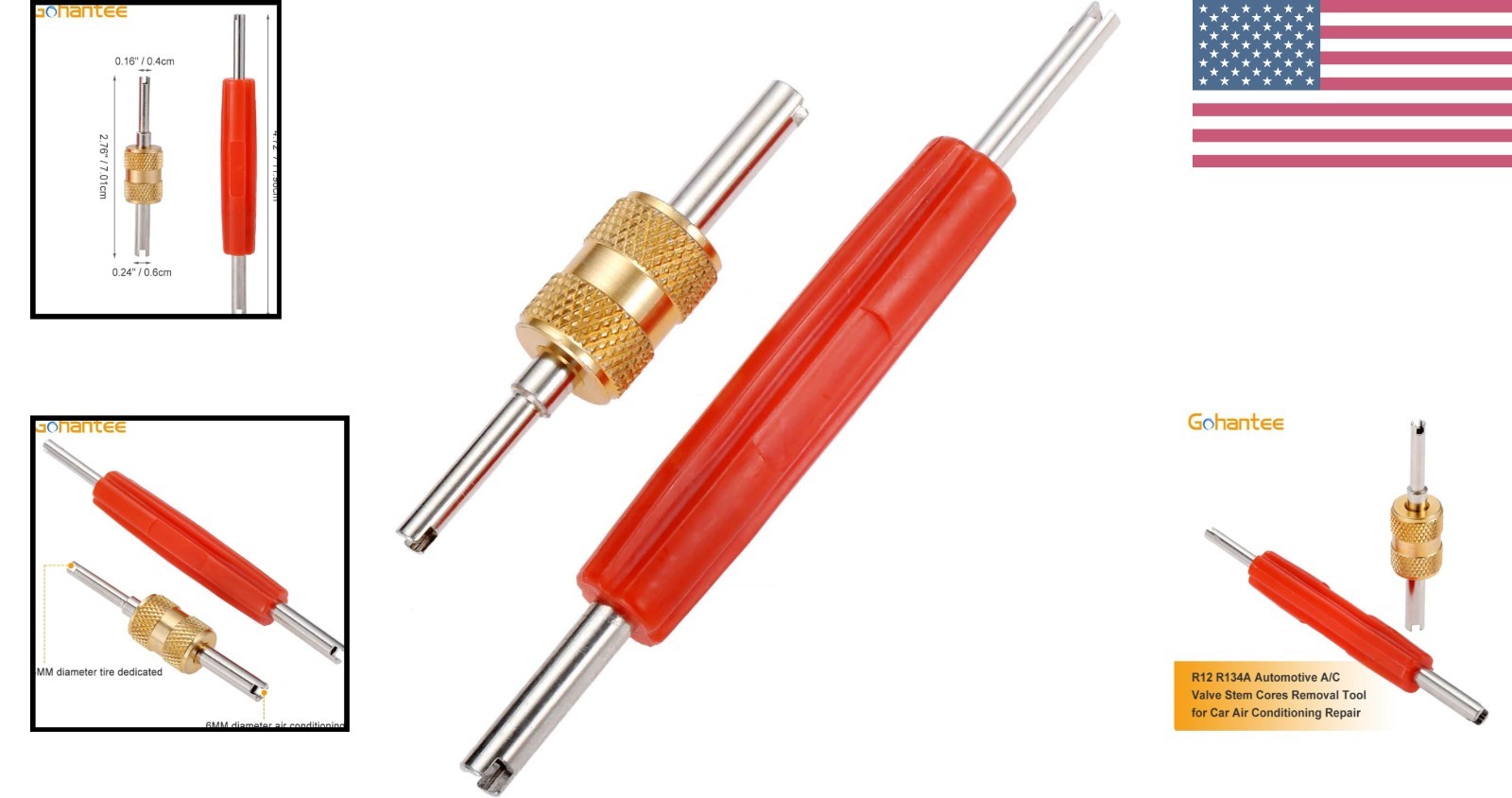 Efficient Dual Head Valve Core Removal Tool – Ideal for Cars, Trucks & AC Units