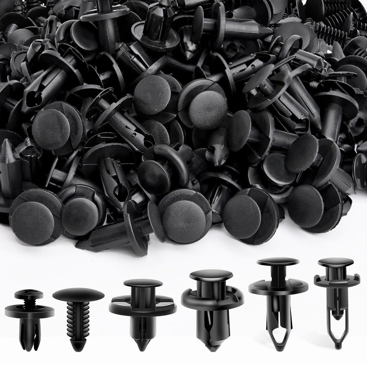 200PCS Car Retainer Clips 6mm 7mm 8mm 9mm 10mm Expansion Screws Replacement Kit