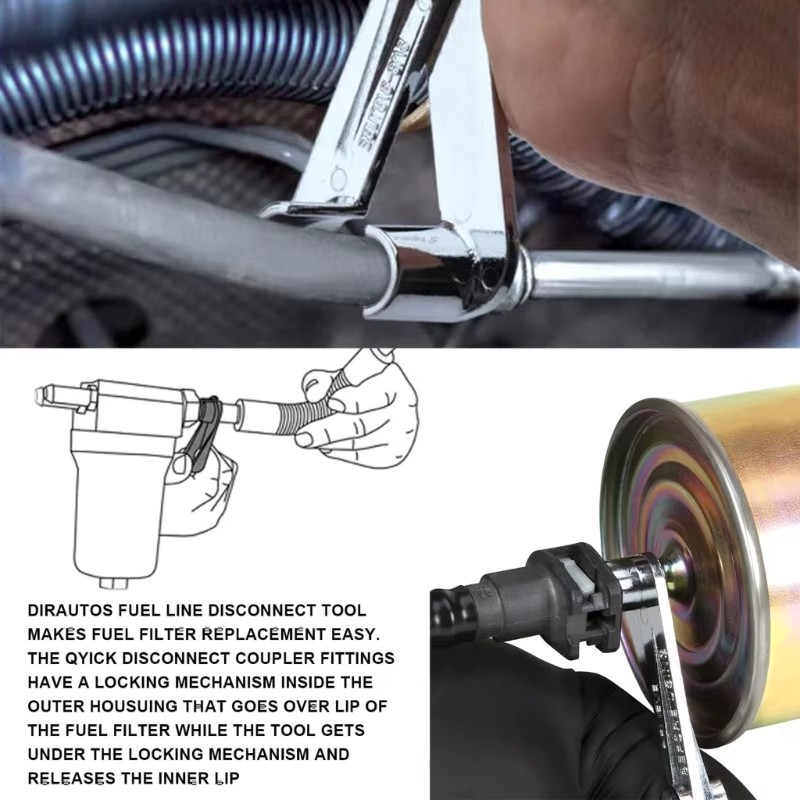 Fuel Line Disconnect Tool 3/4 5/8 1/2 3/8 Quick Disconnect Tool Kit for Ford