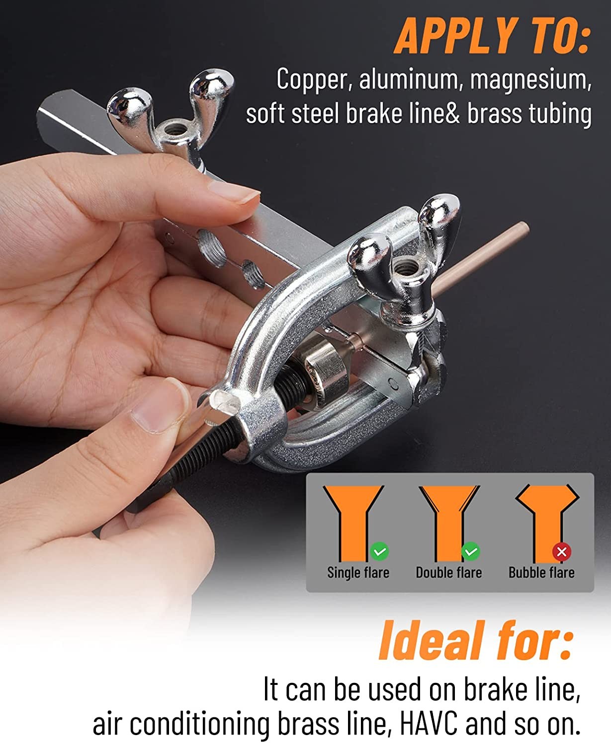 25ft 3/16 Copper Nickel Alloy Brake Line Kit & Double & Single Flaring Tool US