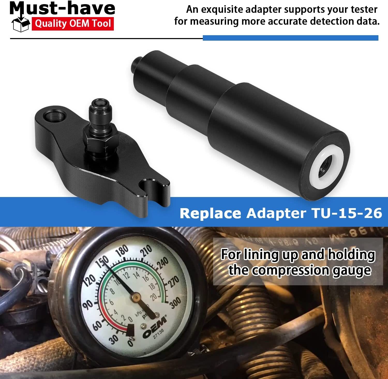 Tu-15-26 Injector Diesel Compression Test Adapter For Cummins ISB 5.9L Engines
