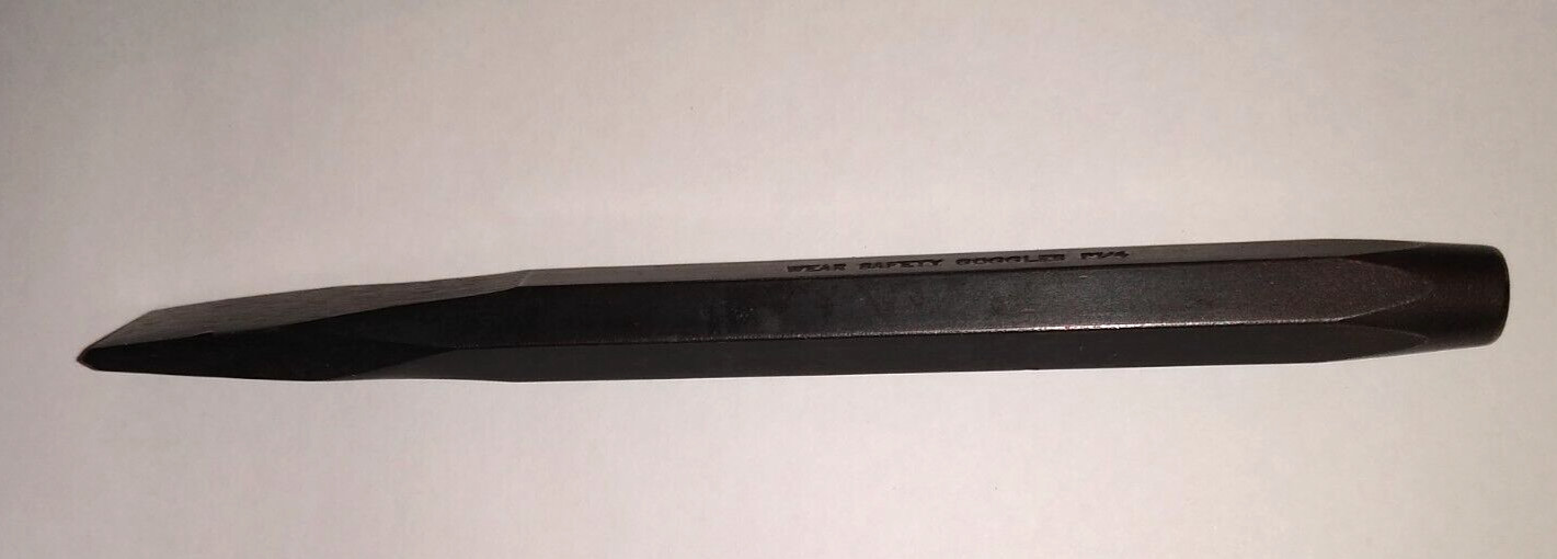 Mac C16SS 1/2″ x 6″ Flat Tip Black Oxide Finish Flat Tip Steel Chisel