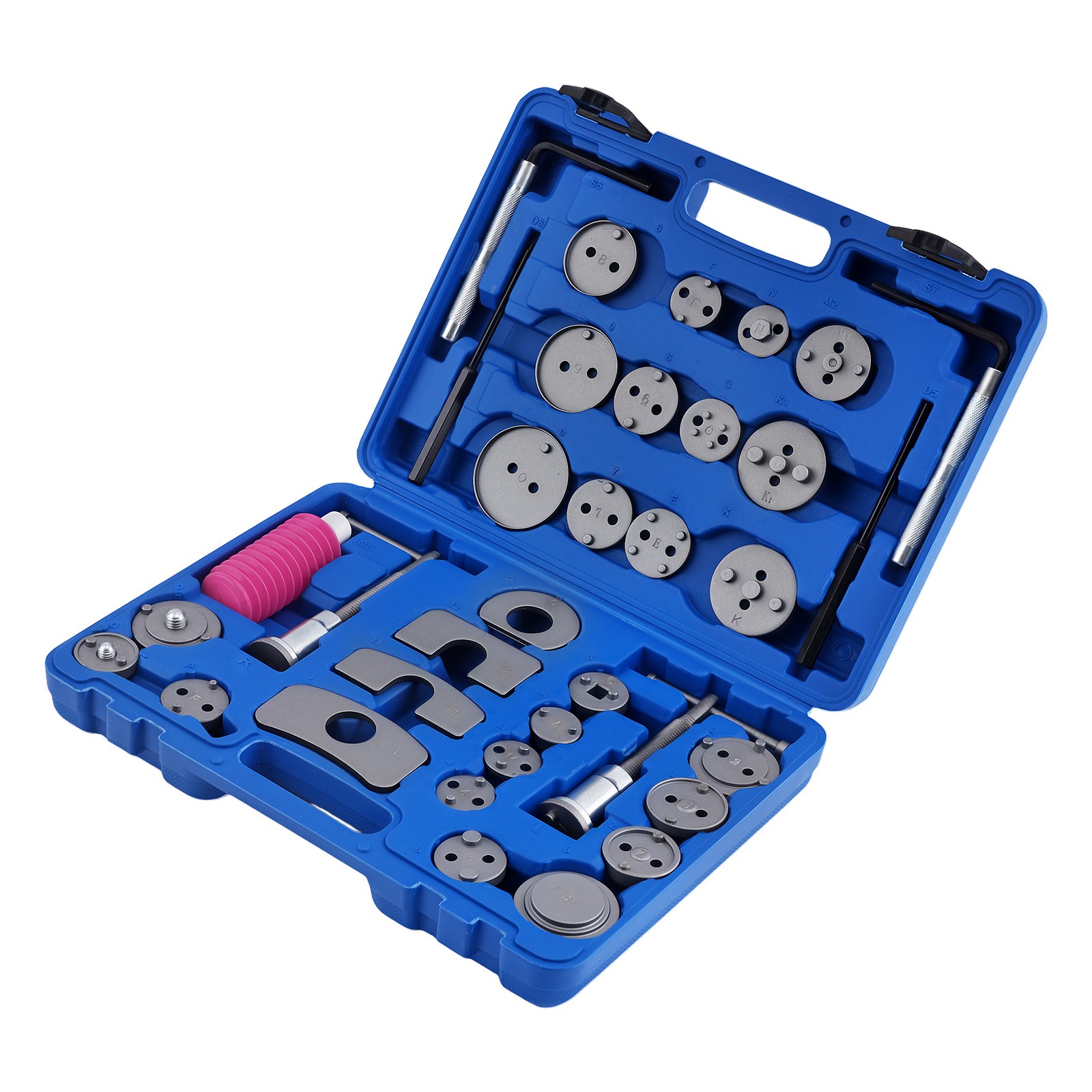 35 Pcs Disc Brake Caliper Compressor Tool Kit W/ 24 Adapters For Most Vehicles