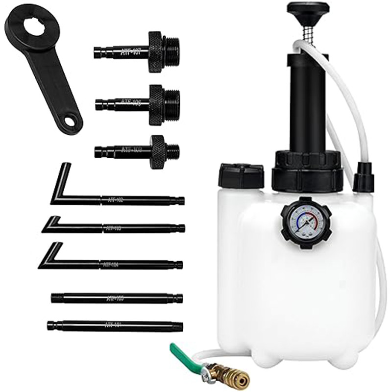 3L Transmission Oil Filling Tool System Fluid Pump Manual With 8 x ATF Adaptors