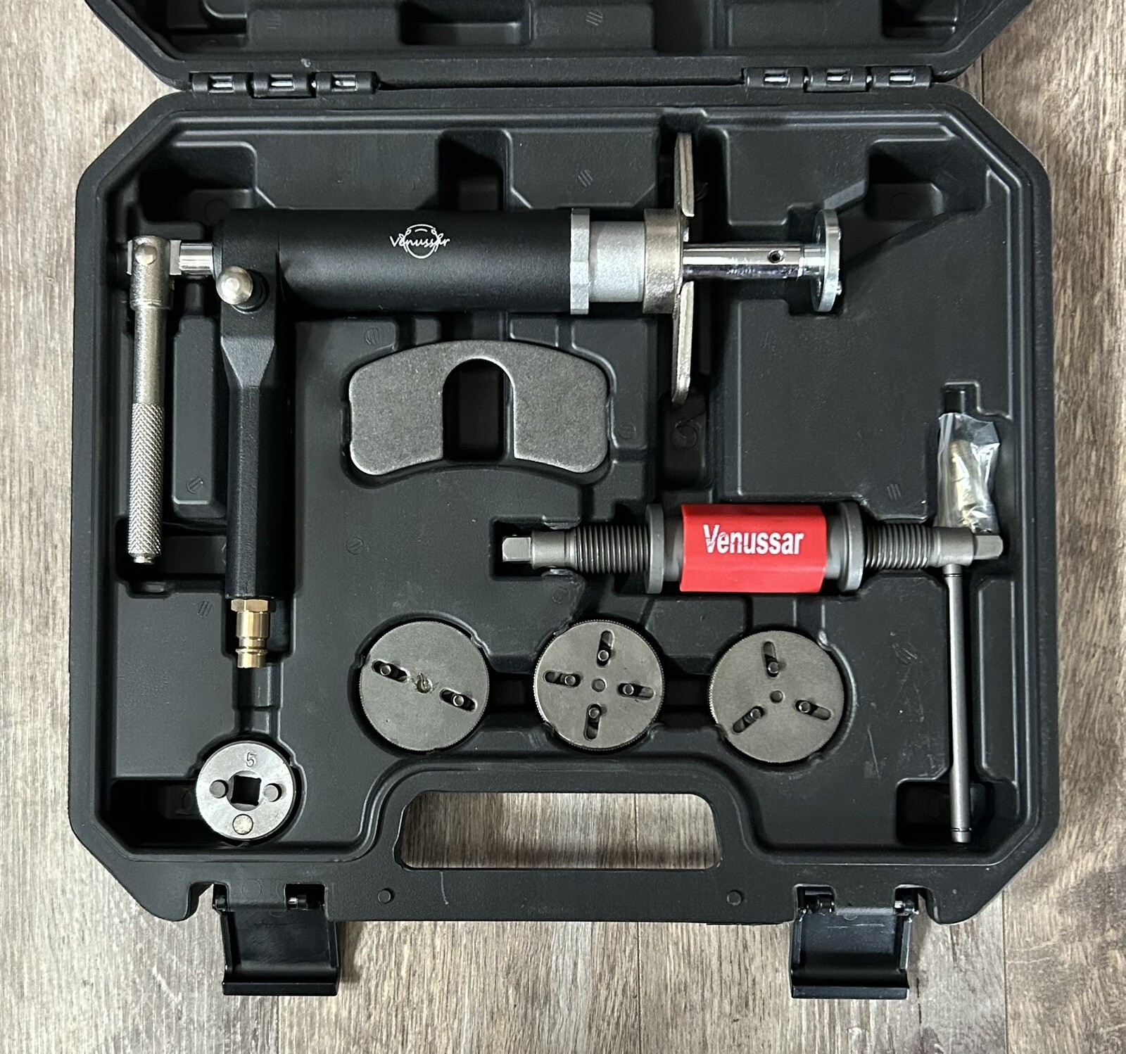 Universal Brake Piston Reset Tool Set, 8 Pieces, Pneumatic, Venussar