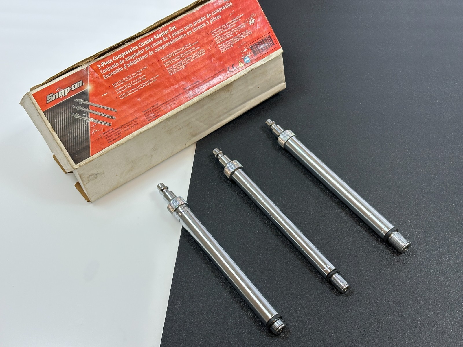 🇺🇸 Snap-on Tools USA 3pc EEPV6G3PK Chrome Compression Adaptor Set, Deep Reach