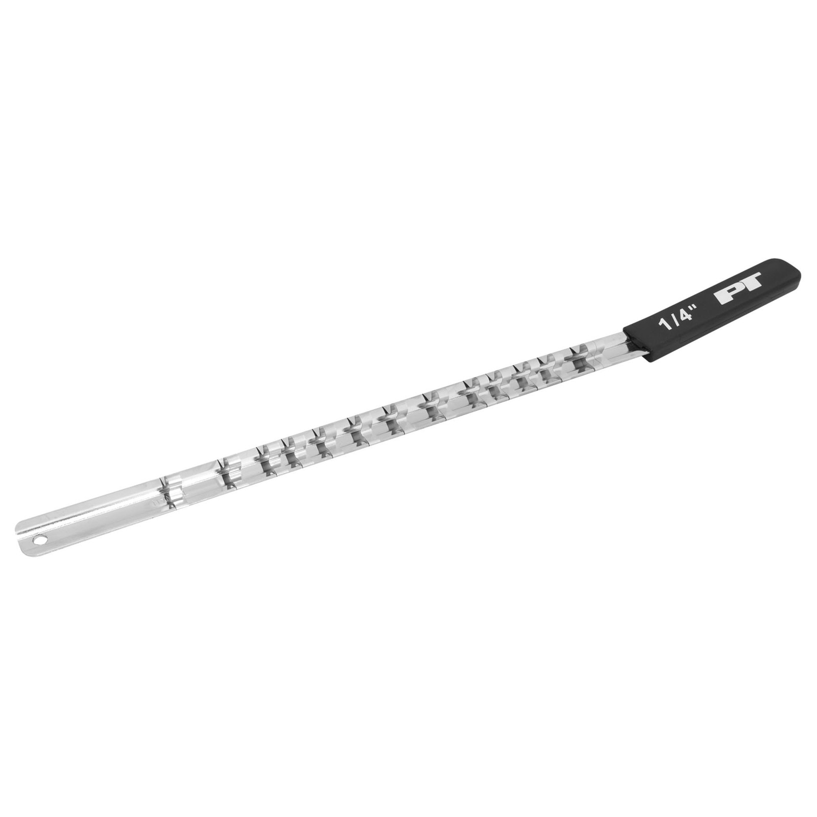18-Inch Metal Socket Rail Organizer for 14 1/4″ Drive Sockets, Chrome Finish