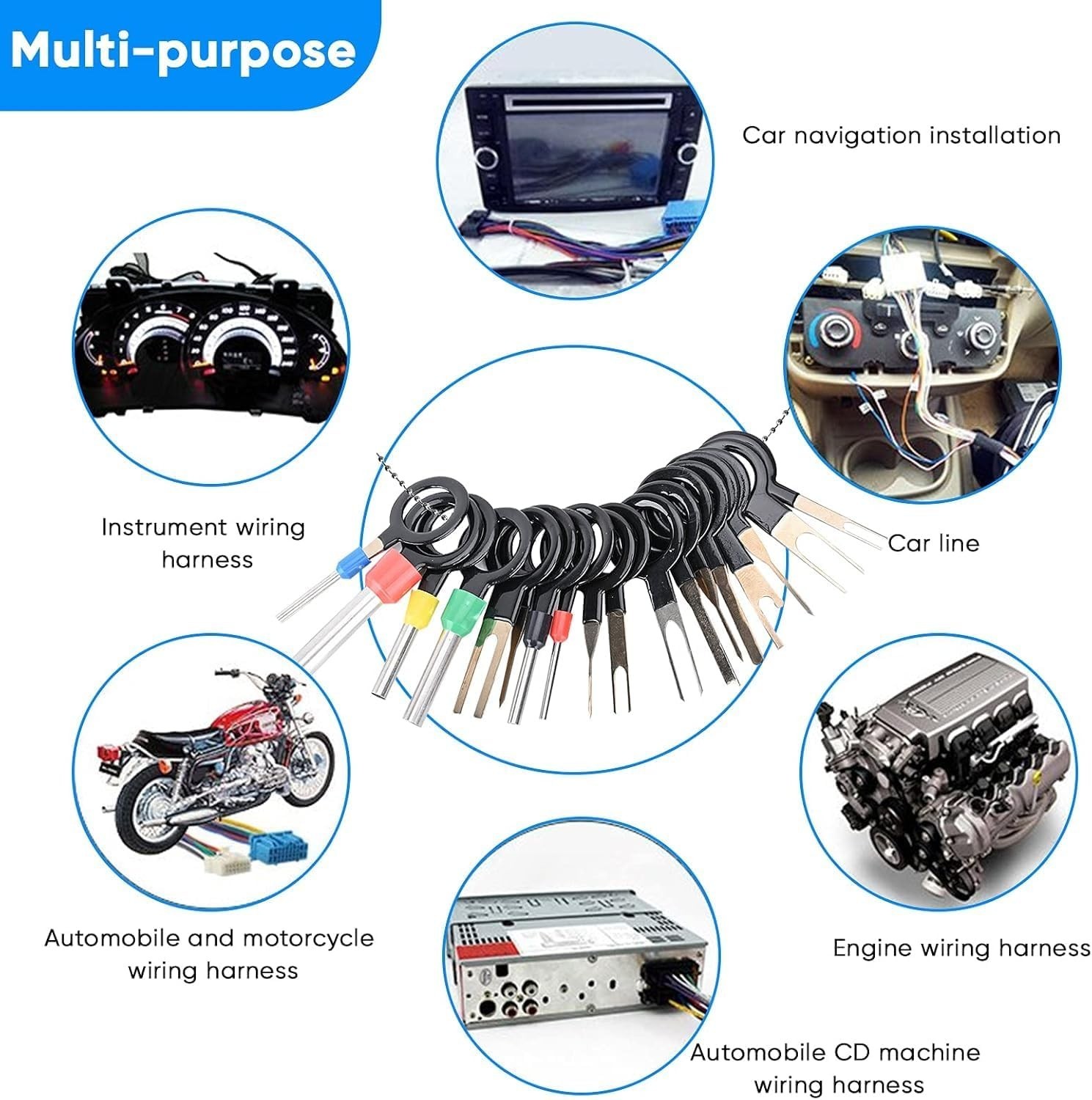 Versatile 82 PCS Pin Removal Toolkit for Cars, Motorcycles, and Home Devices