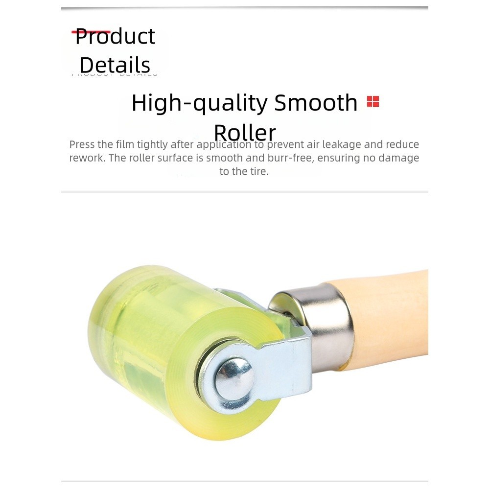 Tire Patch Compaction Roller Tool with Comfortable Handle for Tire Repair