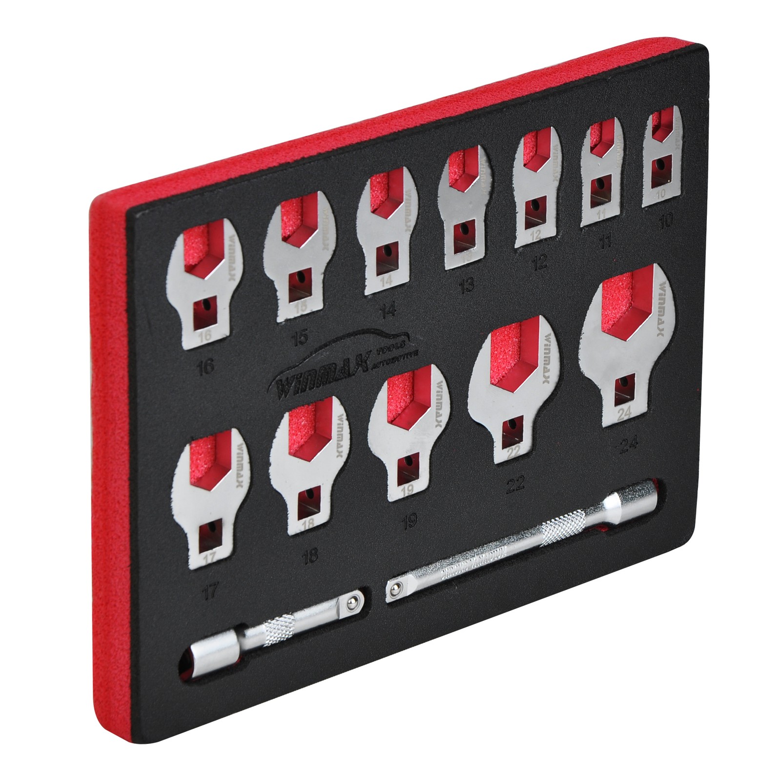 3/8″ Drive Flare Nut Crowfoot Wrench Kit 10-24mm V#, 14pcs Crows Foot Wrench Set