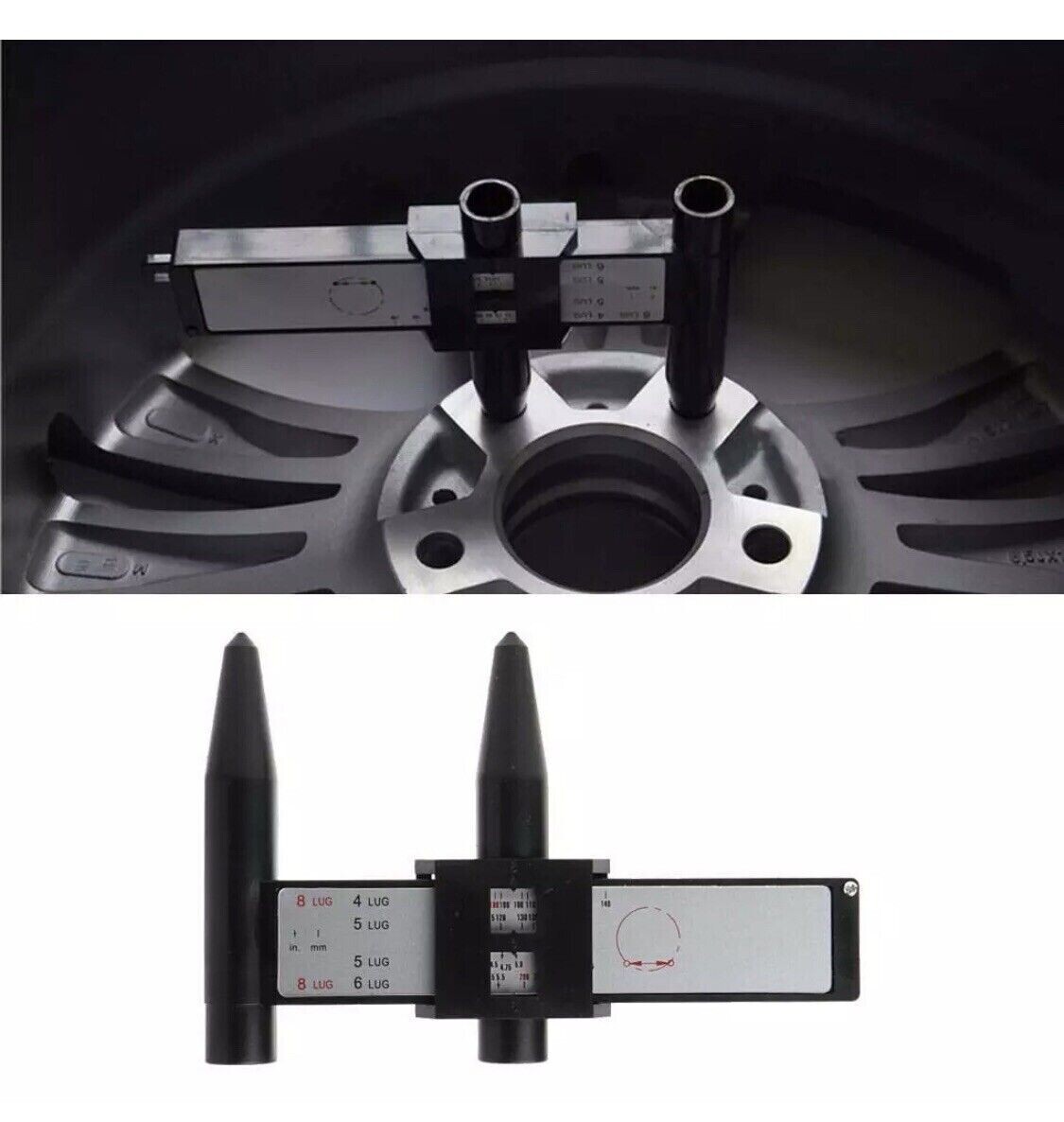 Wheel Bolt Pattern 4, 5, 6, 8 Lug PCD Gauge Bolt Template USA Seller