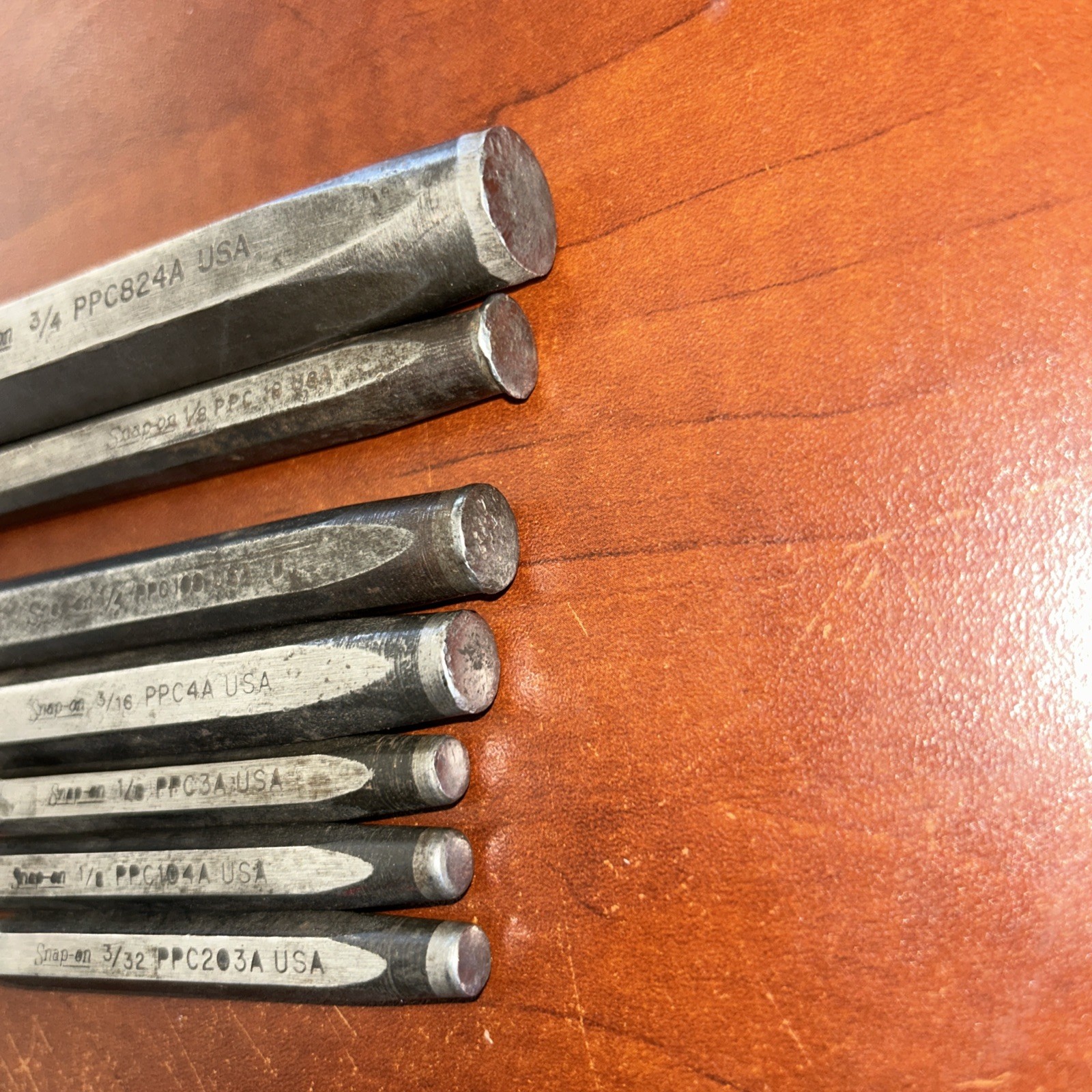 Snap On Chisels and Punches; PPC824A PPC19 PPC108 PPC4A PPC3A@2 PPC104A PPC203A