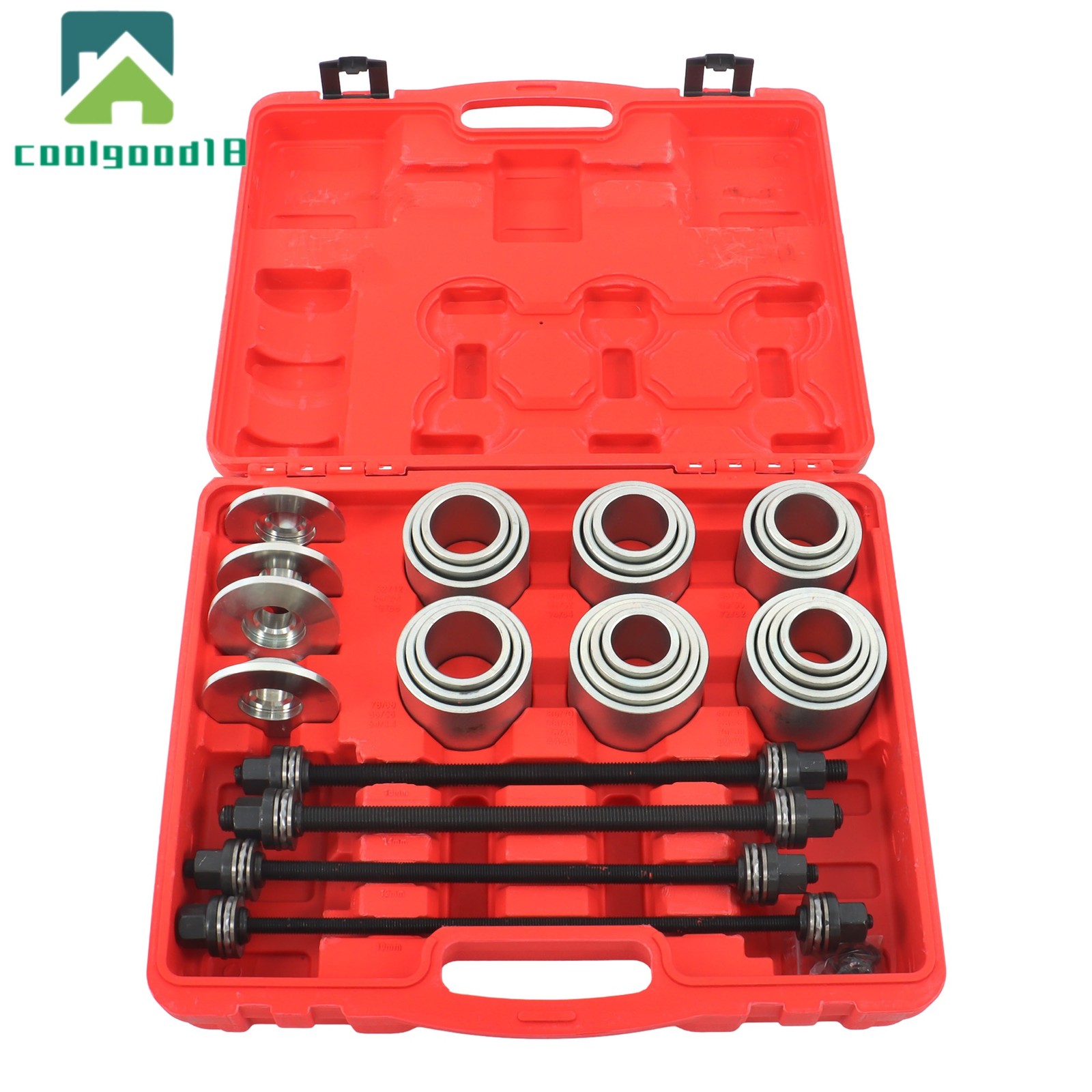 Press Pull Sleeve Kit Remove Bearings Bushes Seals Garage Tool 28Pc