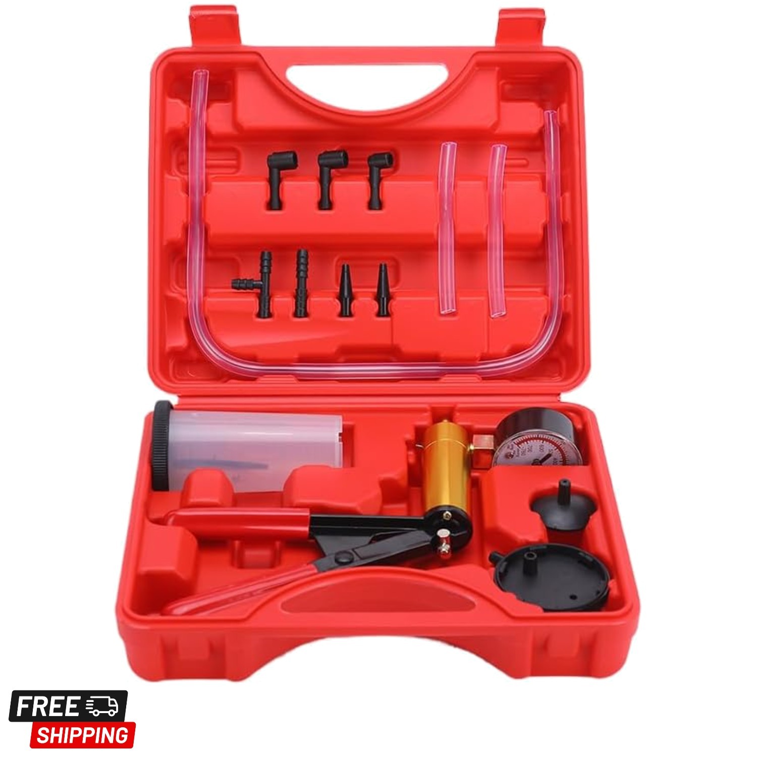 Professional Brake Bleeder Kit: Vacuum Pump & Accessories for Easy Maintenance