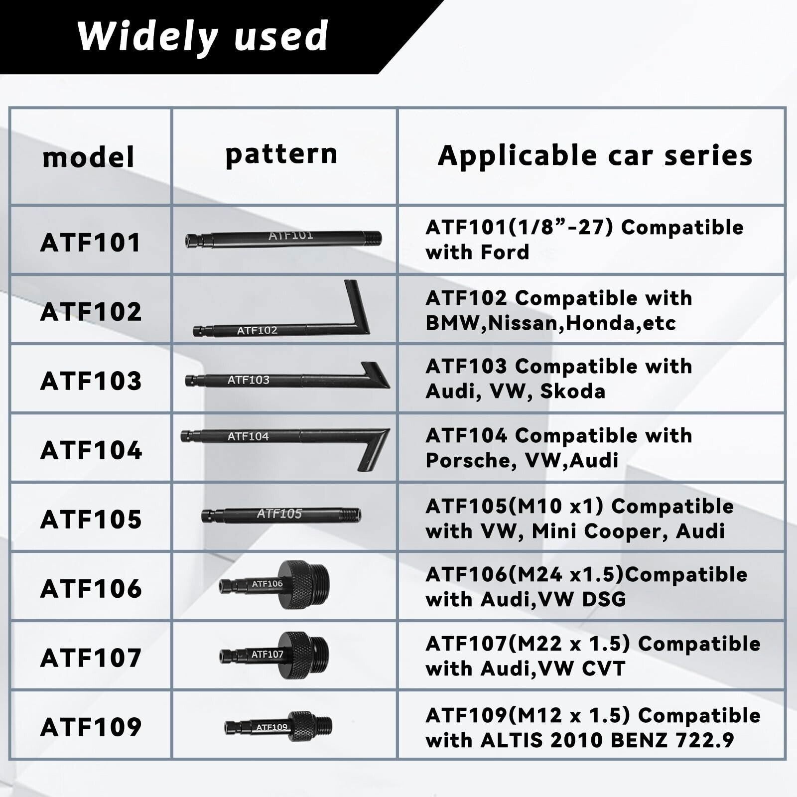 3L Transmission Oil Filling Tool System Fluid Pump Manual With 8 x ATF Adaptors✔