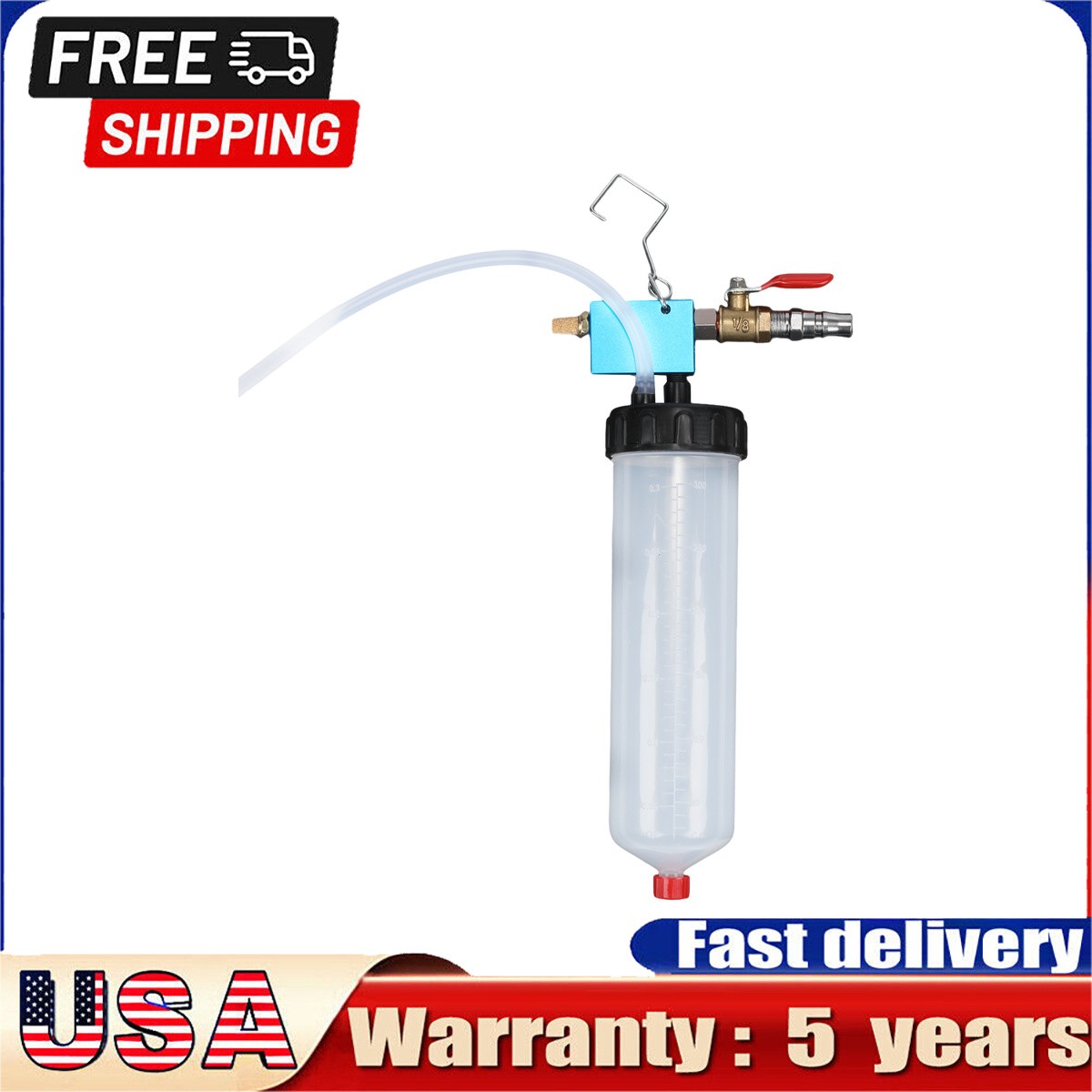 Fluid Extractor Pump 300ml Tank for Brake Clutch Oil Change Car Motorcycle Kit