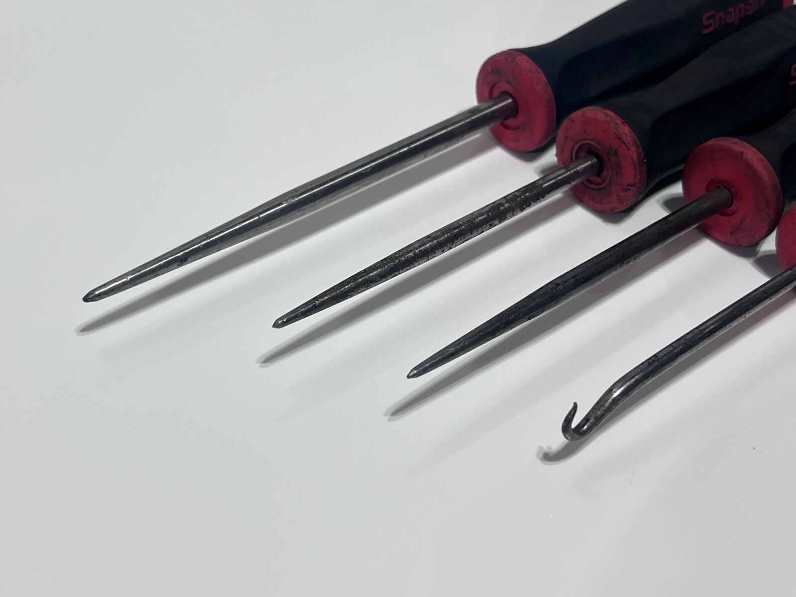 Snap-On Tools USA SGASA104BR 4pc Hook & Awl Set Large Pick & Awl Set, Red Grip