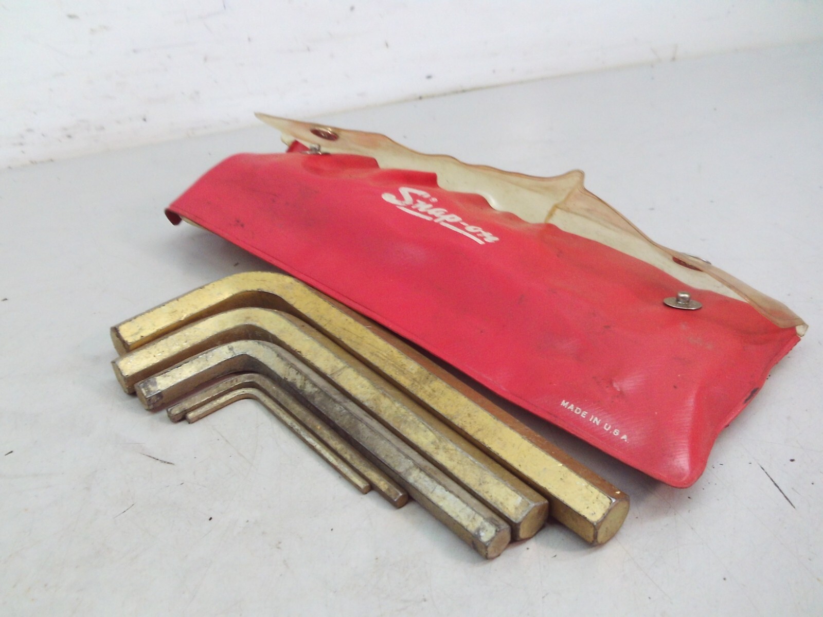 SNAP ON Allen Keys Gold Set w Red Pack Metric 12 / 10 / 8 / 4 / 3 mm