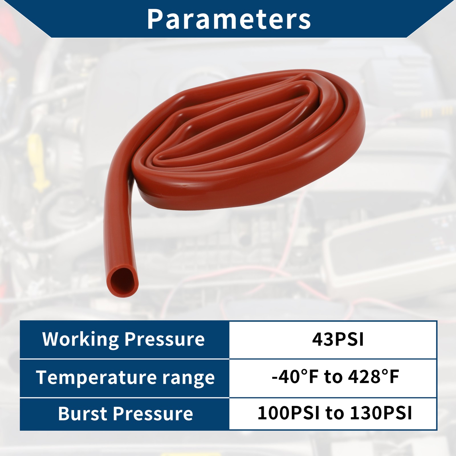 Silicone Vacuum Hose 3.3ft 13/16″ 20mm ID 2.5mm Thickness Red