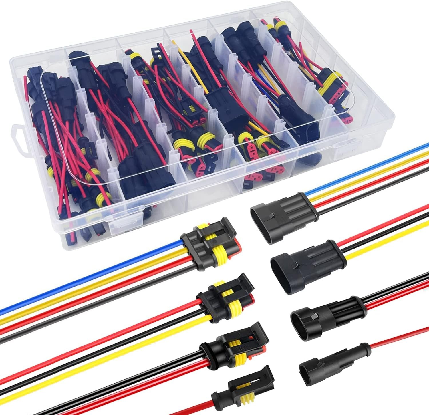 16 AWG Waterproof Wire Connectors Automotive 16 AWG, 1-4 pin 26 sets