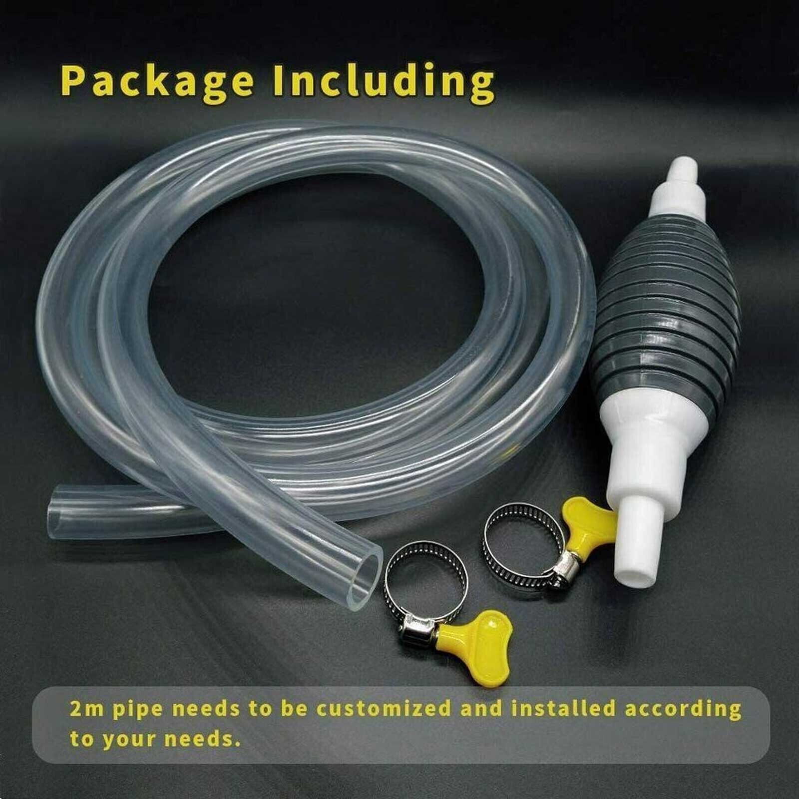 9.8ft Transfer Siphon Pump Gasoline Siphone Hose Oil Water Fuel Transfer Pump