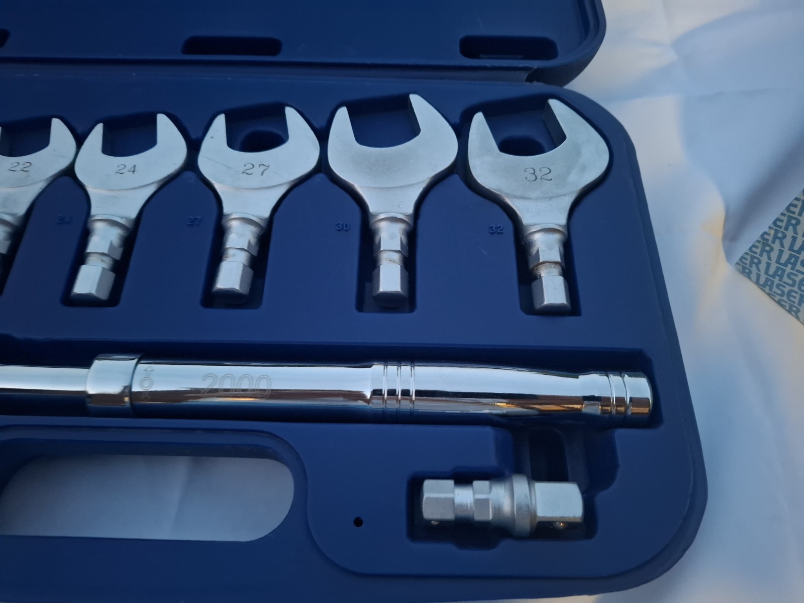 Boxed NOS LASER 10 piece obstruction spanner head tool set Never Used