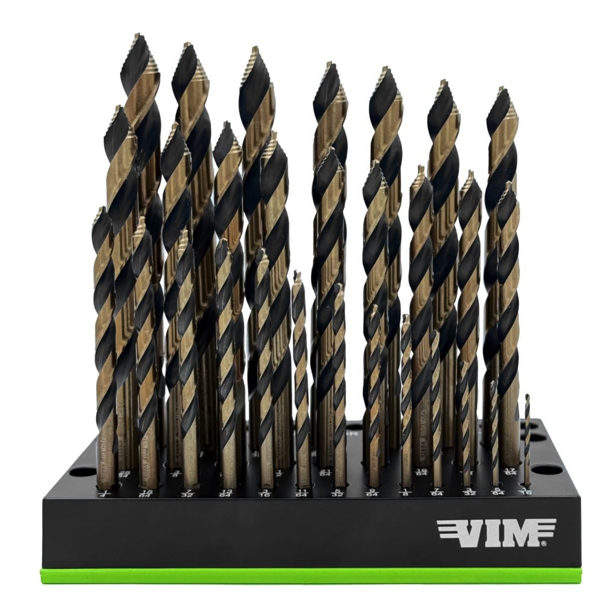 VIM TOOLS HSSC29A 29 Piece M35 Cobalt Multi-Pilot Drill Bit Set