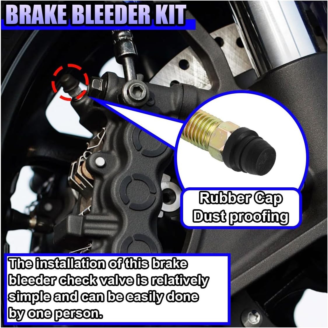 2PCS Brake Bleeder Hose, Motorcycle Clutch One Way Check Valve Bleeding Tool Kit