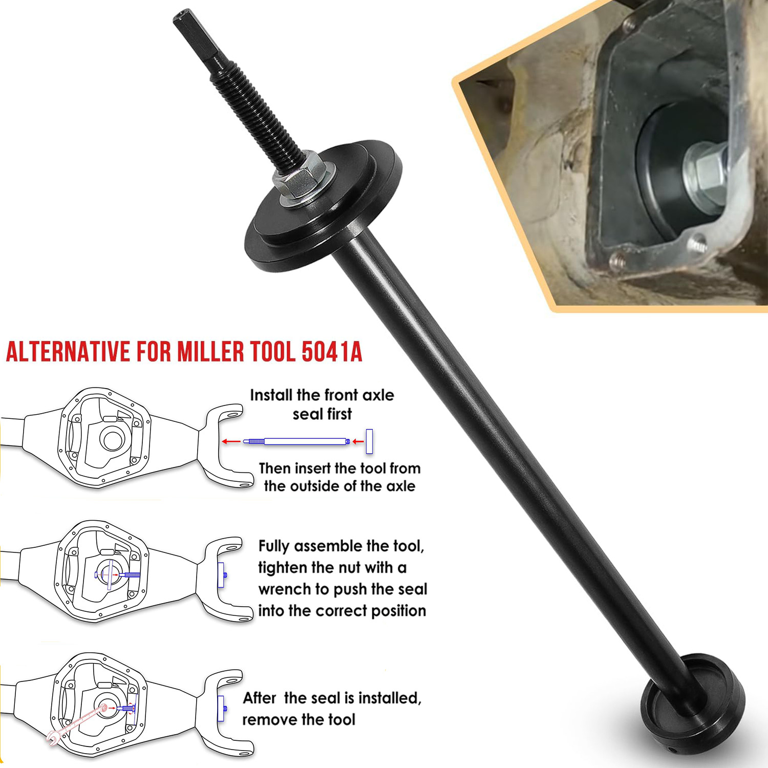 5041A Front Axle Seal Installer Tool 5041 for Dana 44/60 Chrysler Dodge Jeep Ram