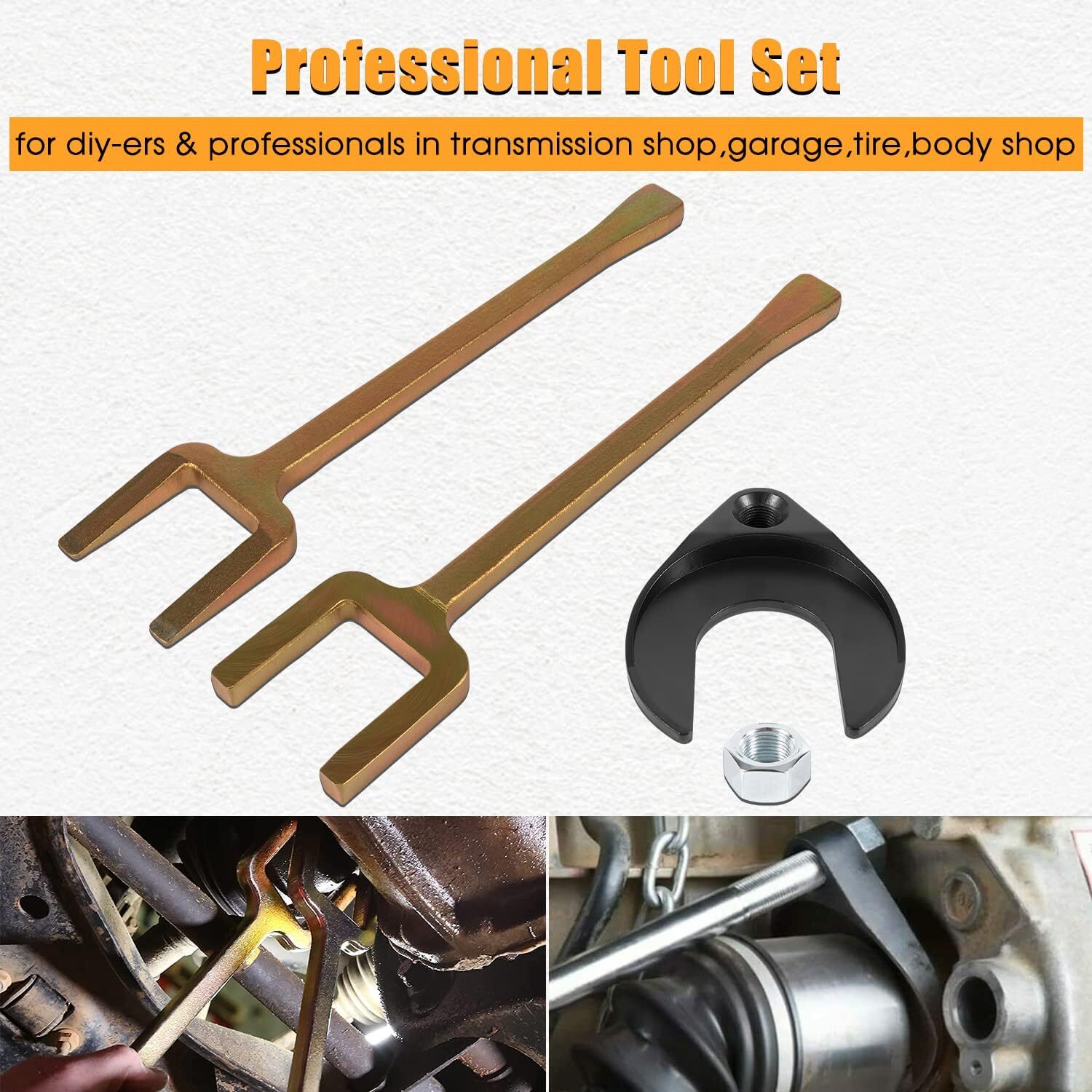 12020 Front Wheel Drive Axle Puller Fork Kit + 1040 Inner CV Axle Removal Tool