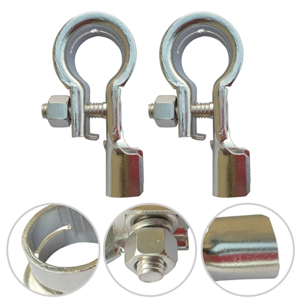 1 Pair Battery Terminals Clamps Brass Connectors for Positive Negative Post