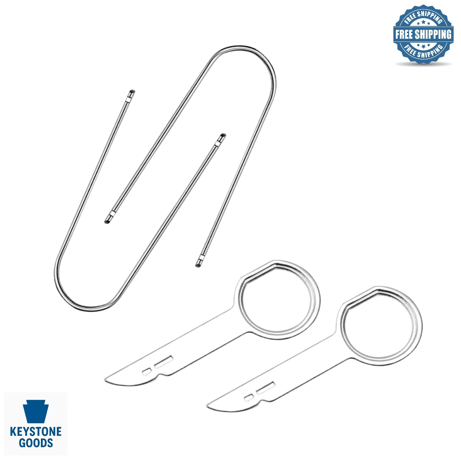 4PCS Car Radio Removal Tool Kit – Stainless Steel U-Shaped Stereo Disassembly…