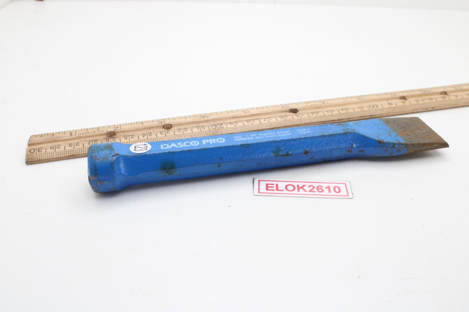 DASCO PRO 332 1-1/4″ X 7-1/4″ Mason’s Chisel Blue Handle Made in USA