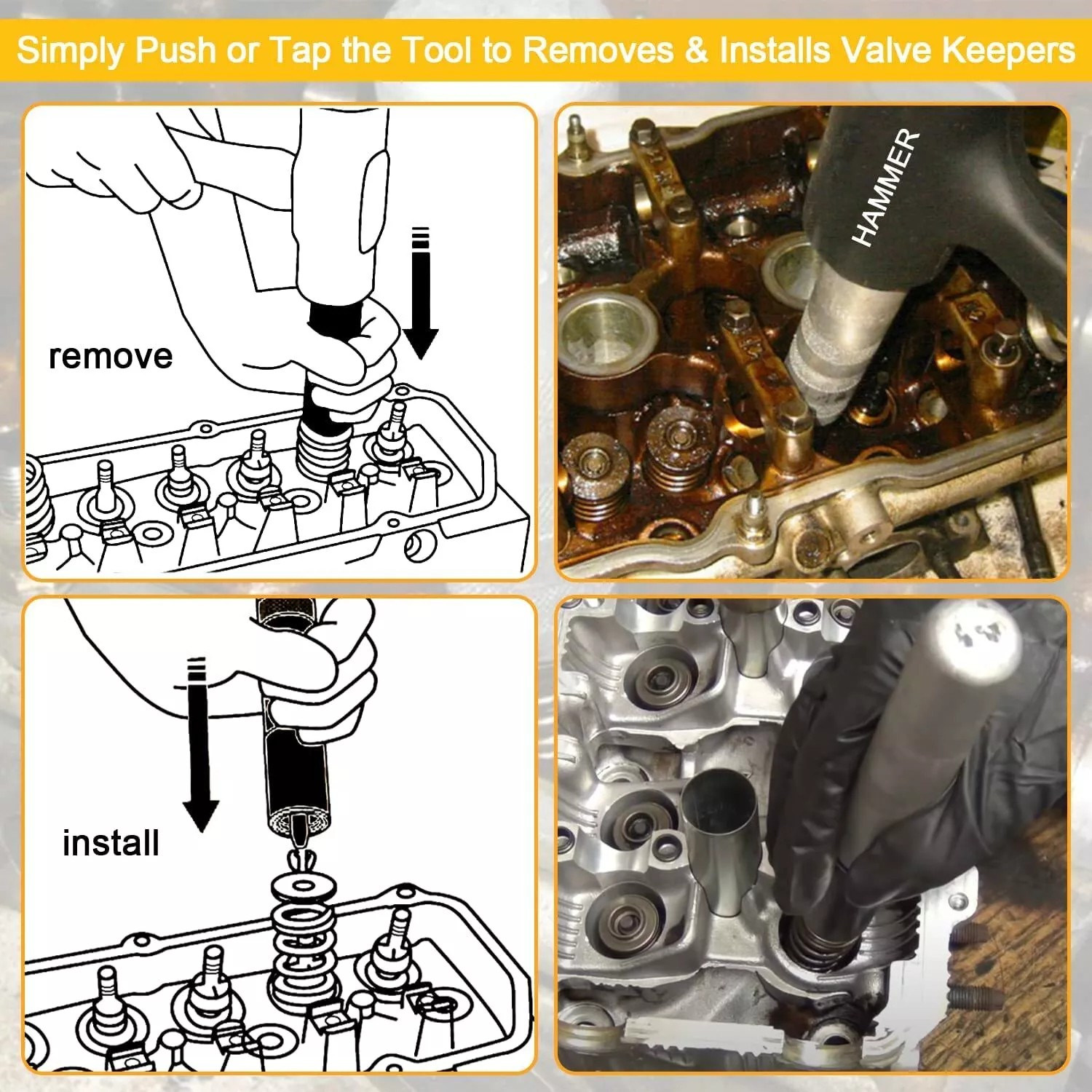 For Toyota 4 Cylinder 36050 Valve Keeper Remover and Installer Kit @