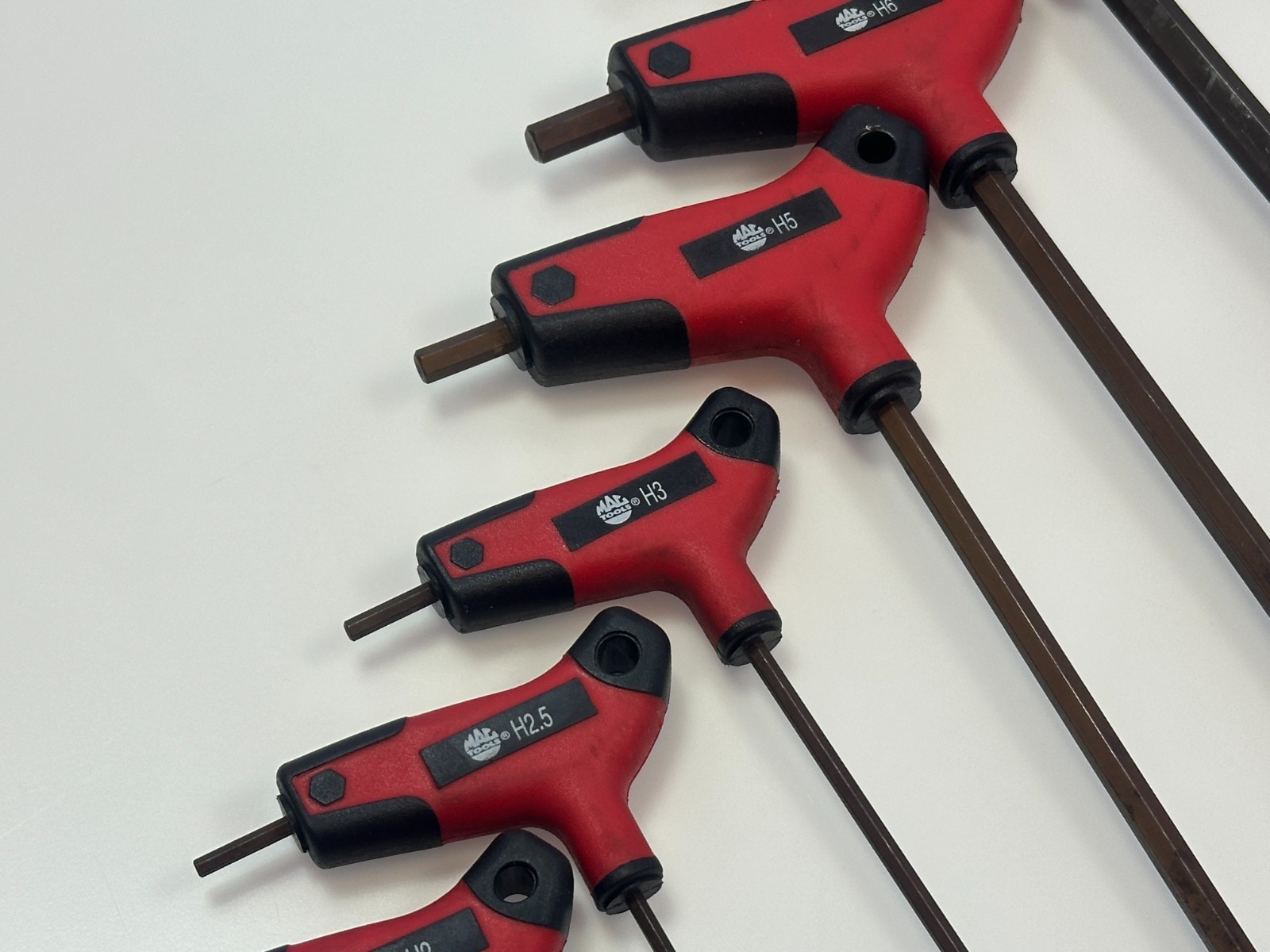 MAC Tools 7pc Bi-Material T-Handle Ball-End Hex Key Set Metric 2mm-10mm
