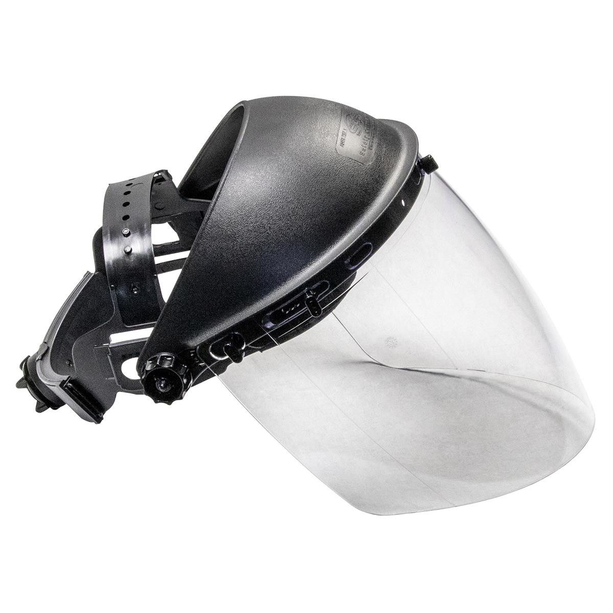 SAS Safety 5145 Impact-Resistant Deluxe Clear Faceshield w/ Adj Headpiece