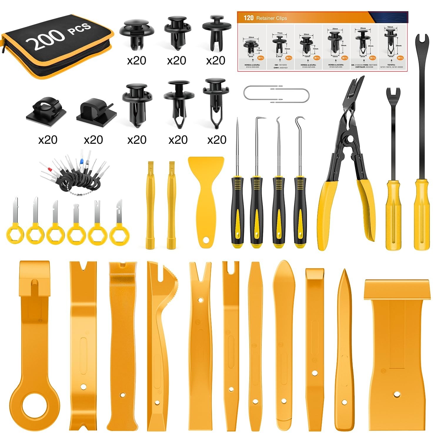 Automotive Upholstery Repair Tool Set – 200Pcs Clips