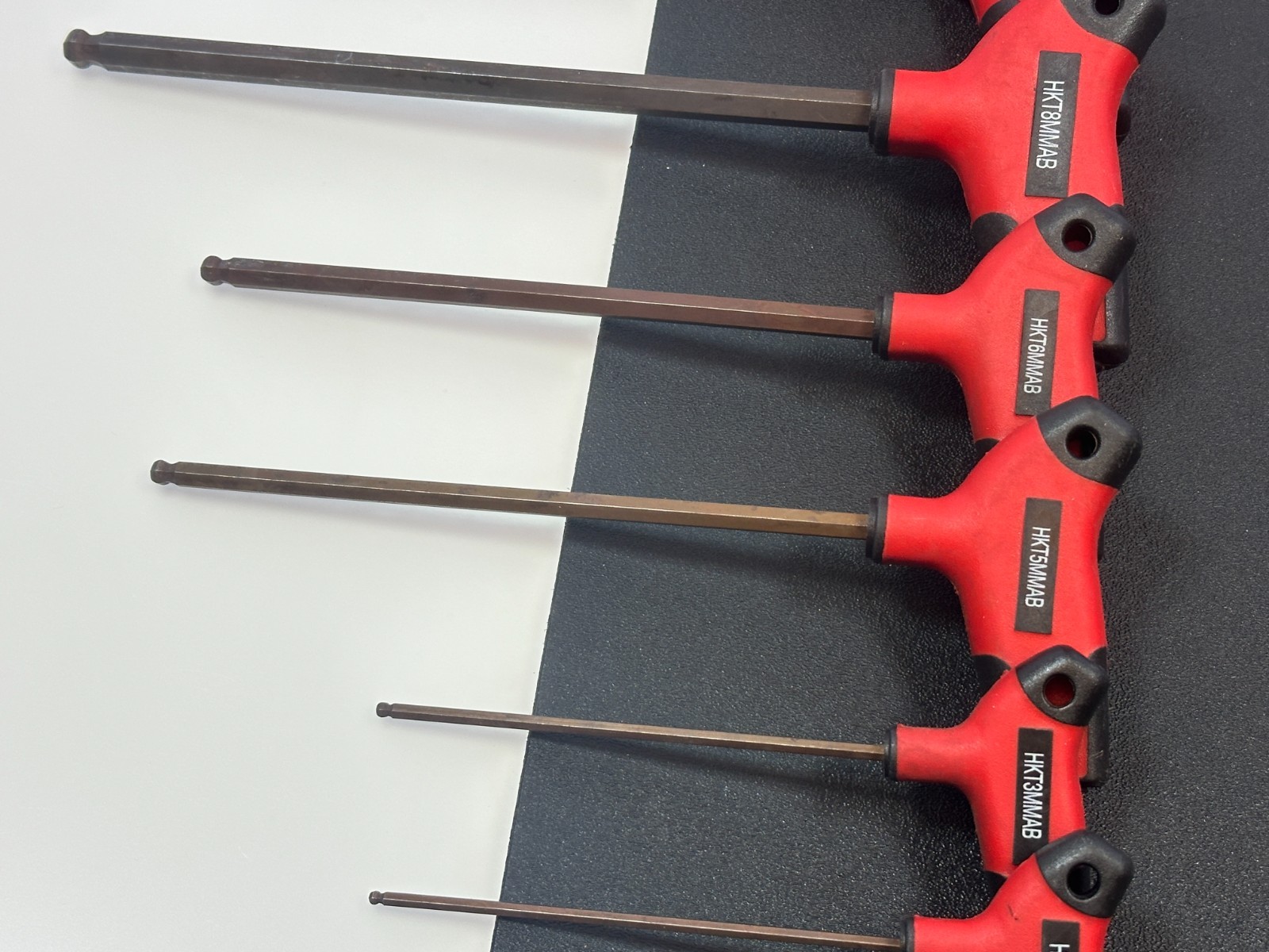 MAC Tools 7pc Bi-Material T-Handle Ball-End Hex Key Set Metric 2mm-10mm