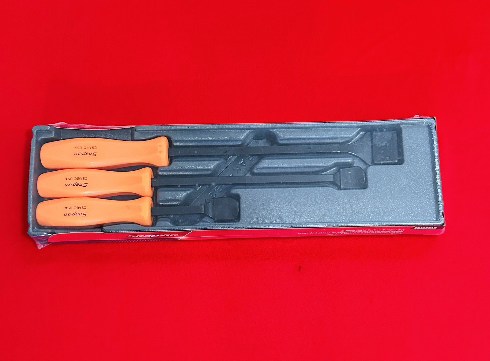 Snap On Carbon Scraper CSA300AG Orange Set 3 pc. New!