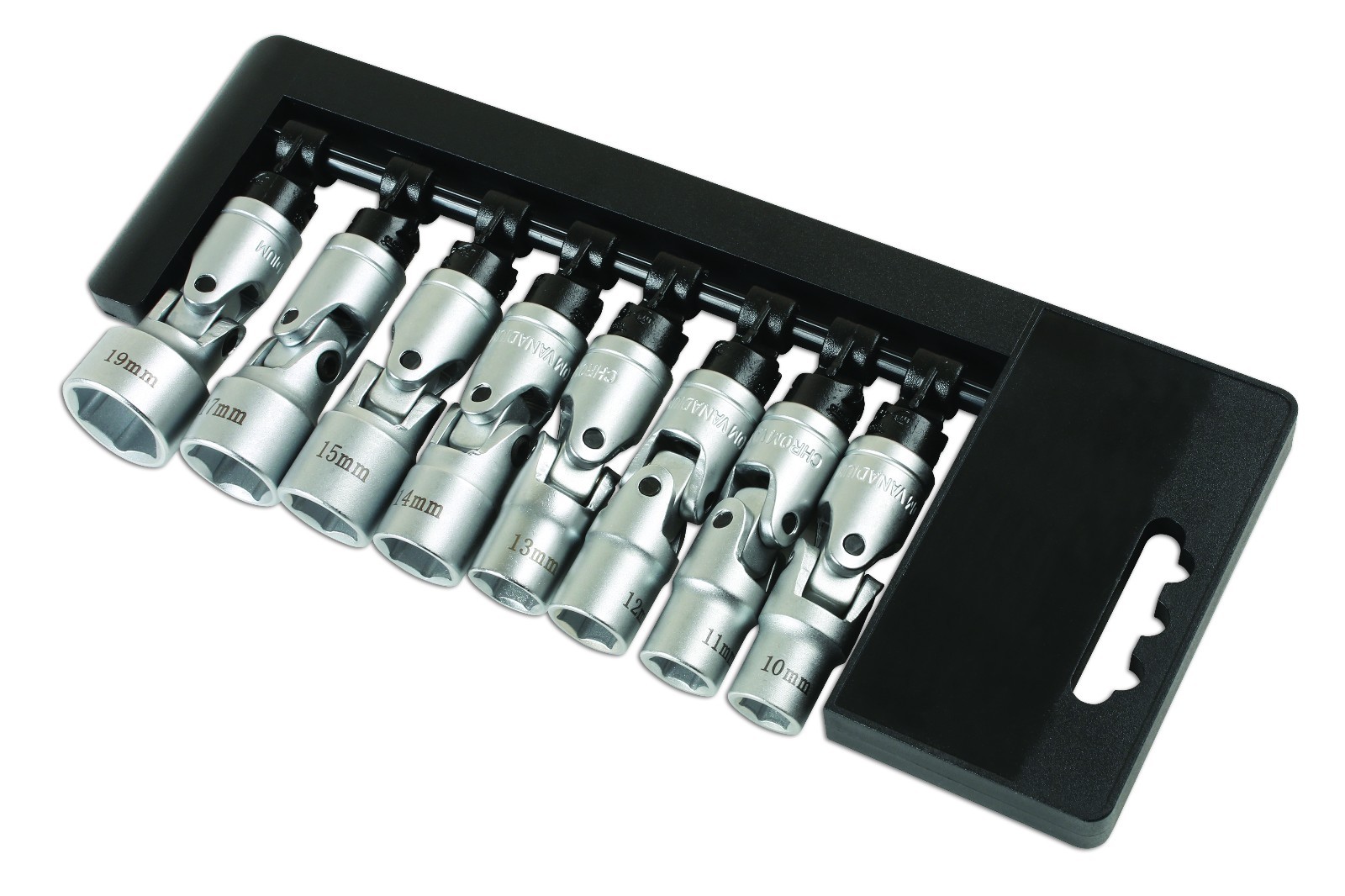 LASER TOOLS 7035 UJ Universal Flexi Socket Set 3/8″ Chrome Vanadium 10-19mm