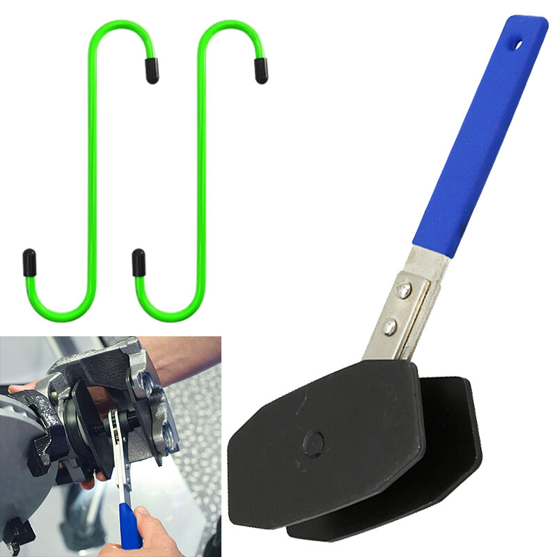 Car Ratchet Brake Piston Wrench W/Hook Caliper Pad Install Tool Press Blue&Green
