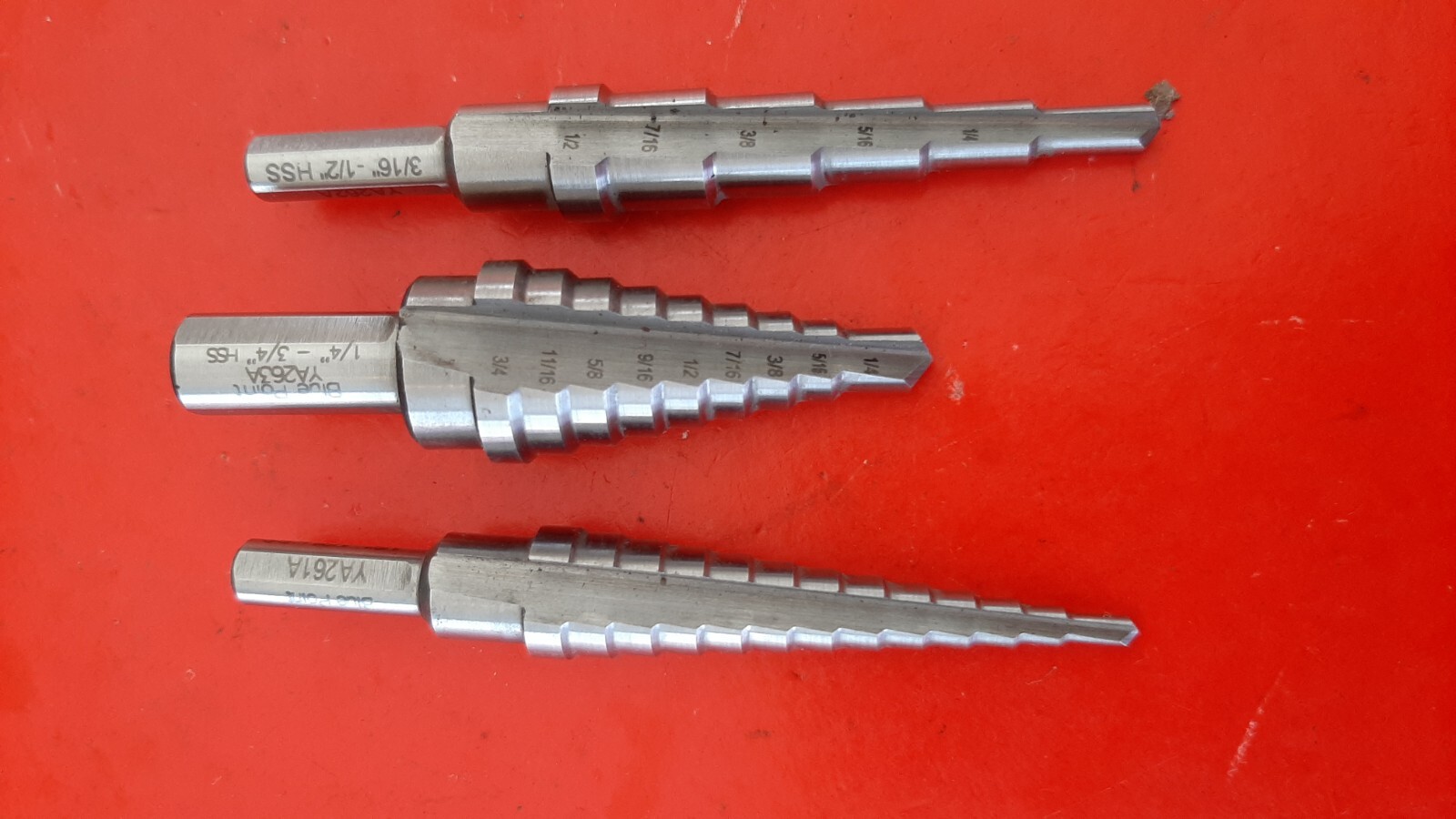 Blue Point Tools 3 Piece Step Drill Bit Set 1/8″ to 3/4″ YAS203A?