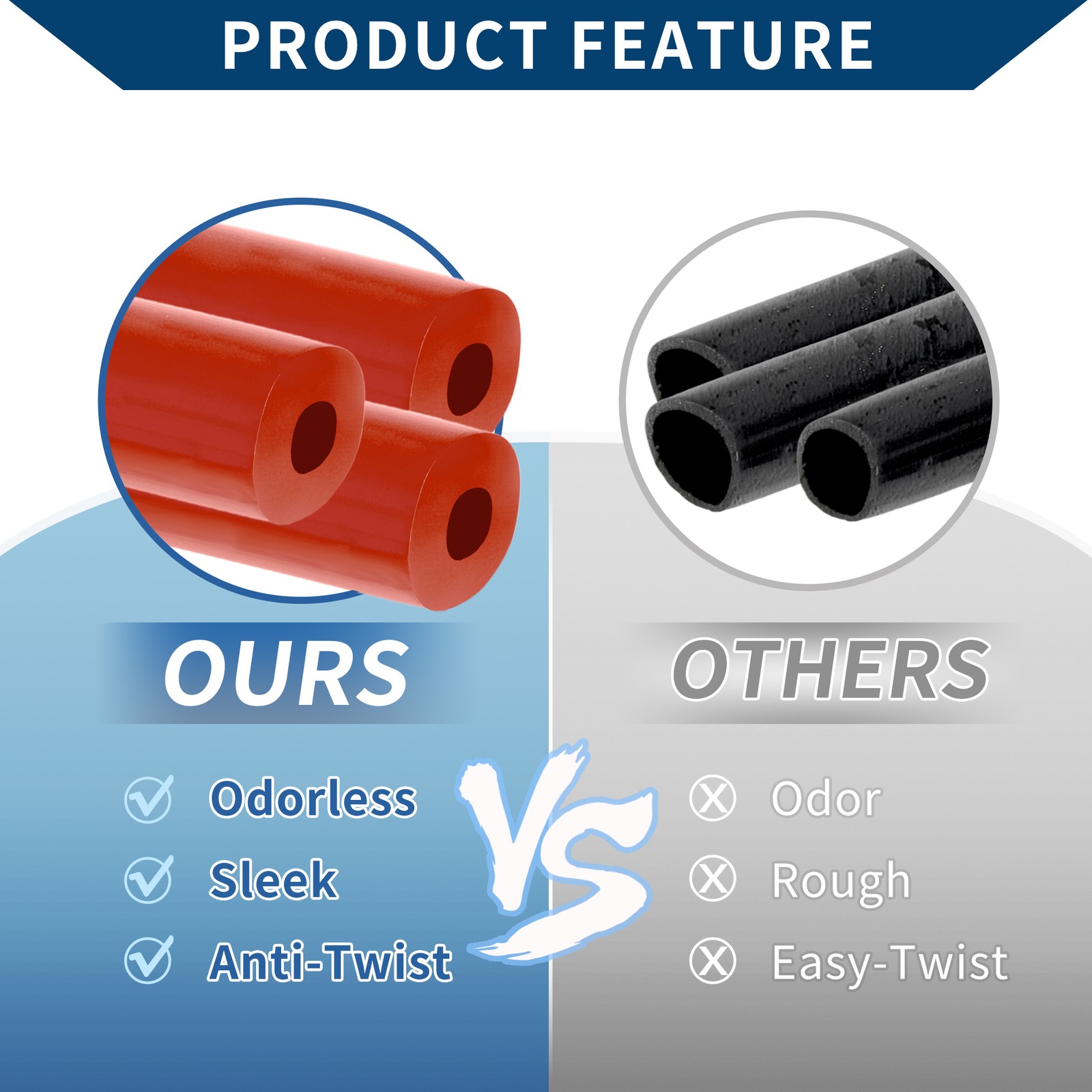 Silicone Vacuum Hose 3.3ft 13/16″ 20mm ID 2.5mm Thickness Red