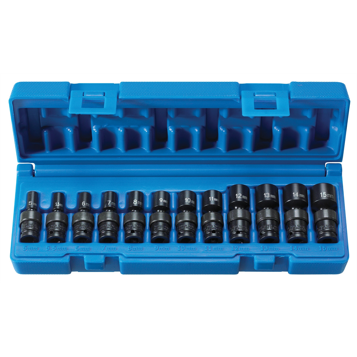 Grey Pneumatic 1/4″ Drive 6 PT 12 PC Magnetic Std. Universal Set 9712UMG
