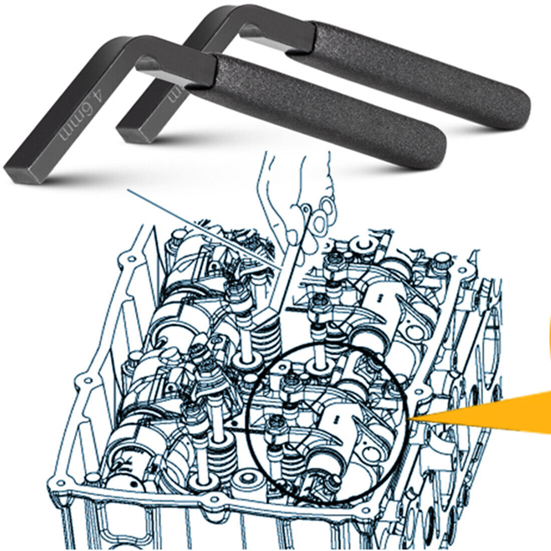 Engine Jake Brake Adjustment Tool 4.6mm+4.1mm for DD13 DD15 Detroit Diesel💓