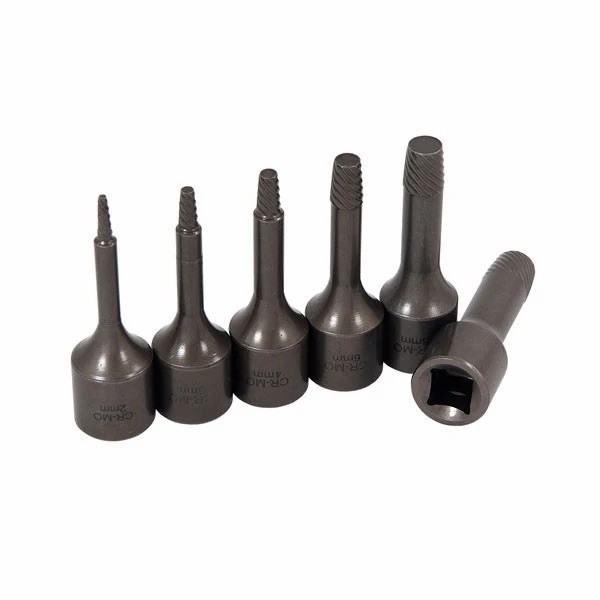 6pc Multi-Spline Damaged Screw Nut Bolt Removal Extractor Set | 1101