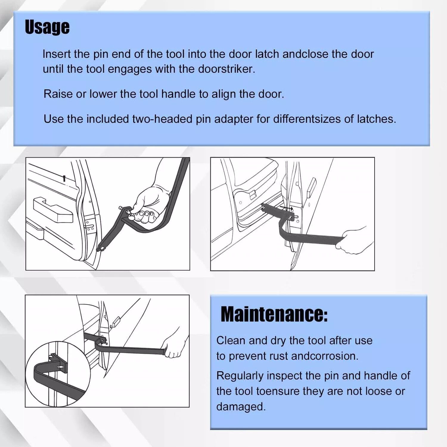 Door Adjuster Aligning Tool 65800 Auto Collision Repair Tool For Most Cars