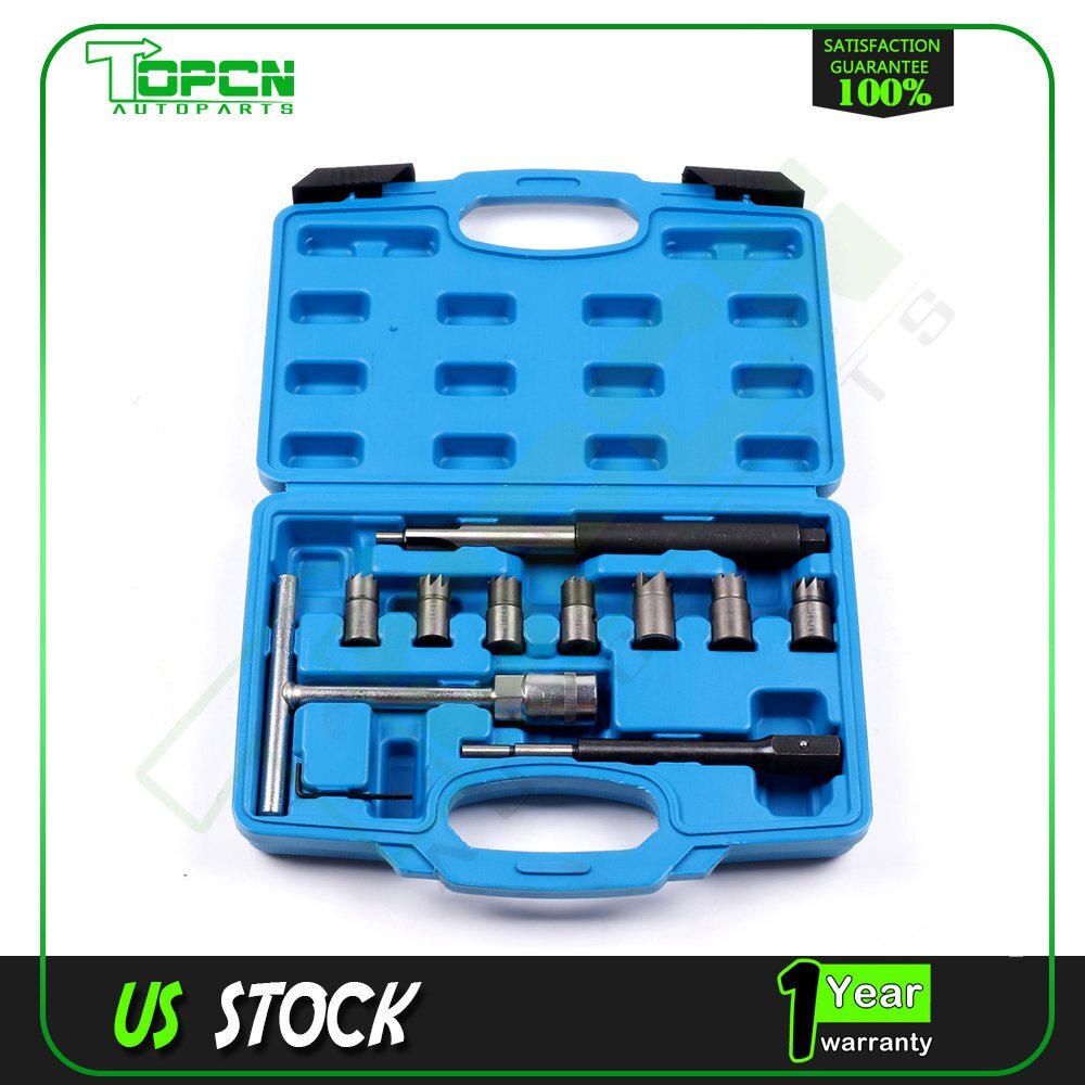 10pc Laser Diesel Injector Seat Cutter Set Car Repair Tool clean & decarbonise